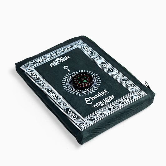 ABDEEZ Portable Prayer Mat with Built-in Qibla Compass and Pouch - Pray Anywhere, Anytime!