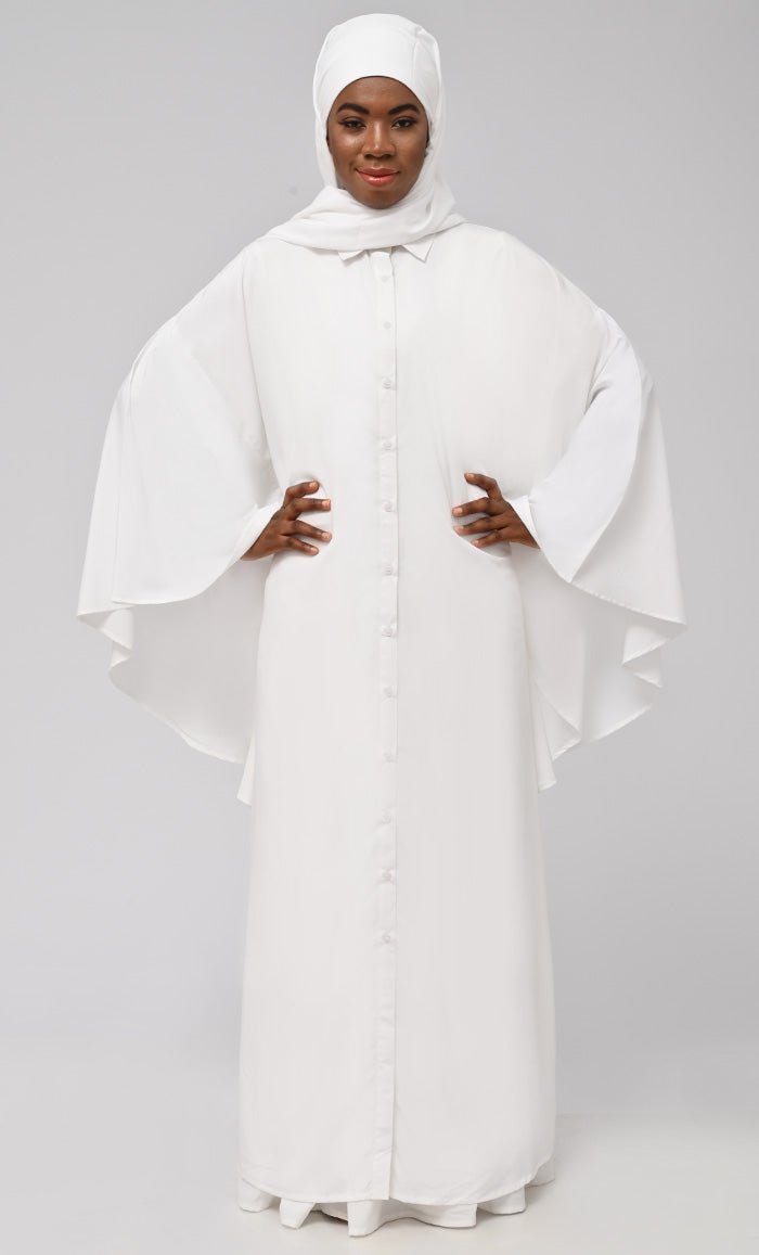 Modest Button Down Kaftan Style Prayer Dress For Women