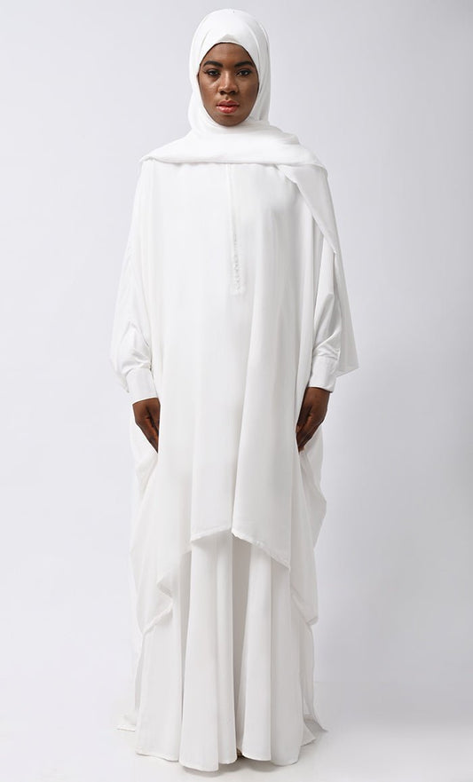 Asr Modest Double Dress For Women (2Pcset +Hijab )