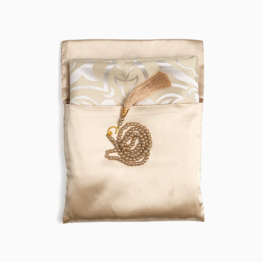 Ebadat Gift Prayer Mats with Matching Prayer Beads - Beautifully Designed for a Meaningful Gift