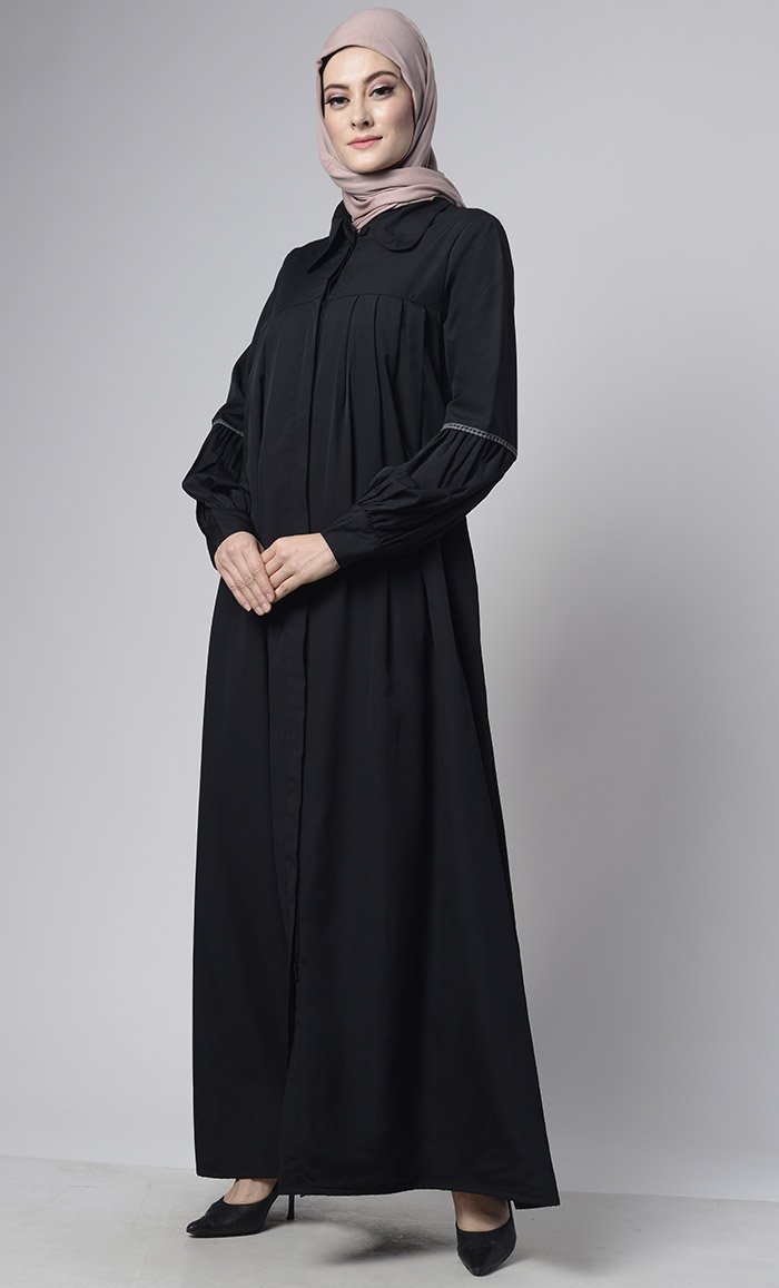 Front Pleated Everyday Stylish Abaya