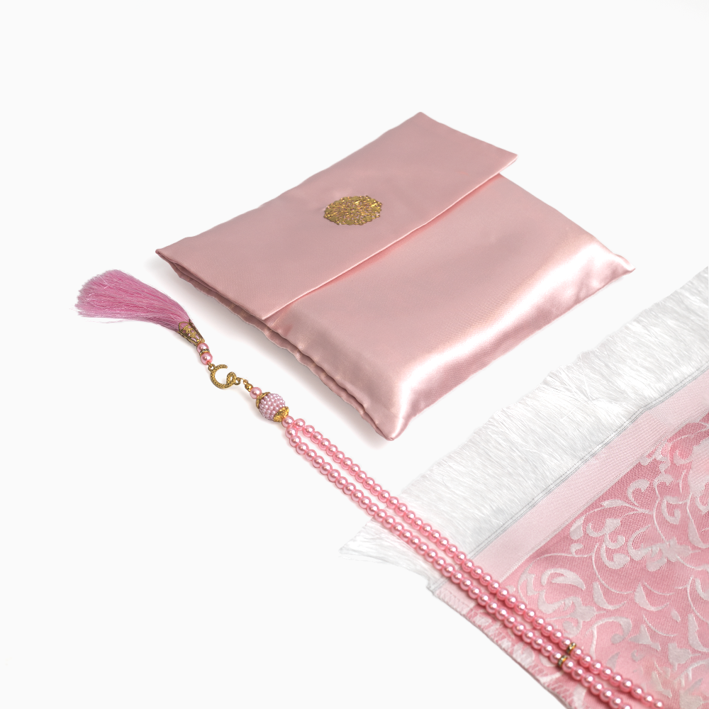 Ebadat Gift Prayer Mats with Matching Prayer Beads - Beautifully Designed for a Meaningful Gift