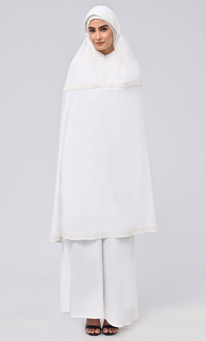 Maghrib Modest Lace Khimar Prayer Dress For Women