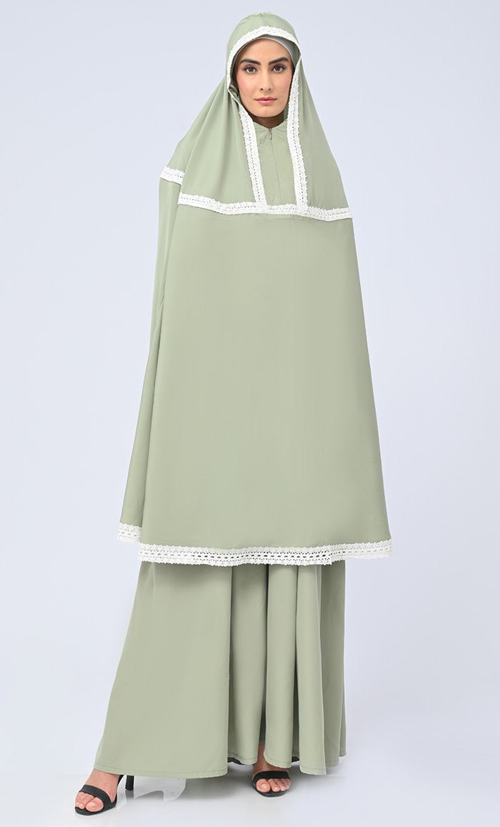 Modest Lavender Khimar Prayer Dress for Women