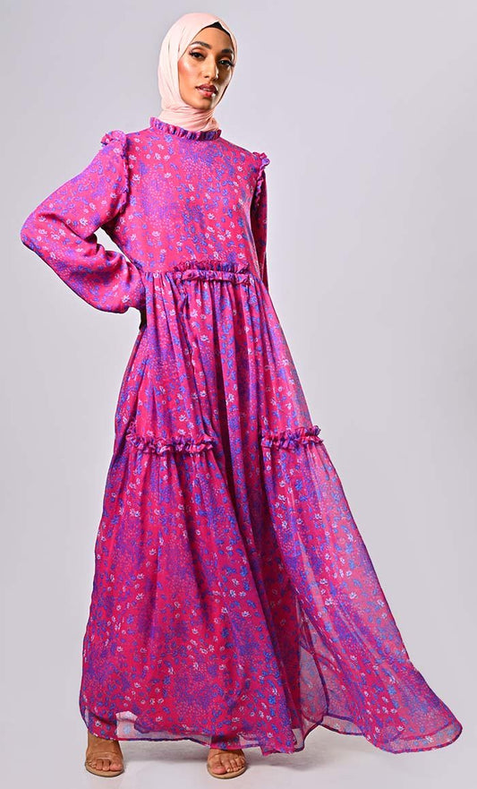 Modern Elegance: The Feminine Flair of the Frilled Abaya