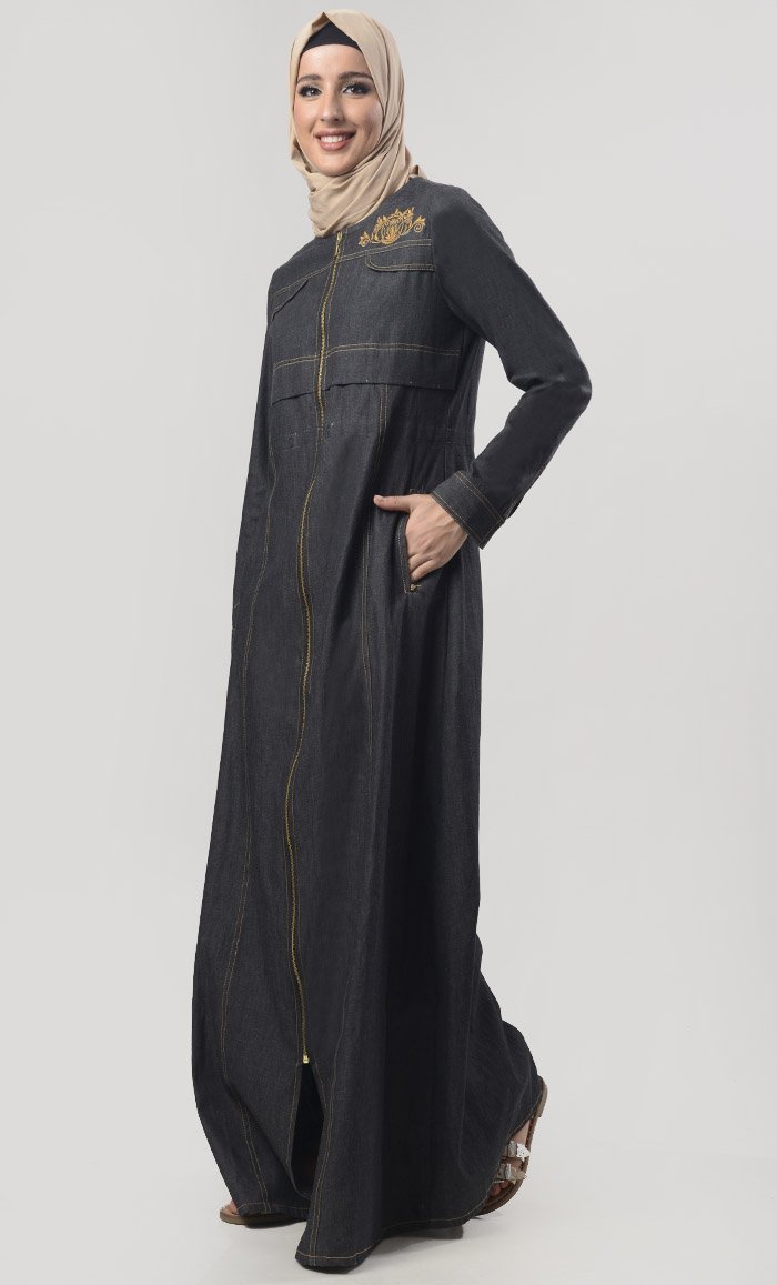 Modest Denim  Jacket Style Jilbab