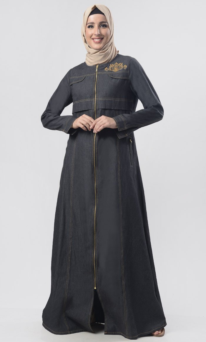 Modest Denim  Jacket Style Jilbab