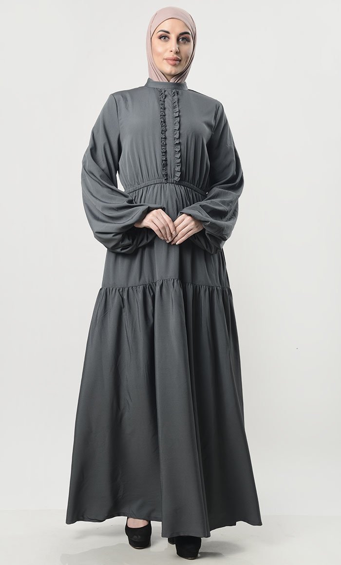 Multi-Tier Abaya With Pockets