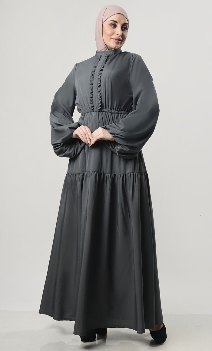 Multi-Tier Abaya With Pockets