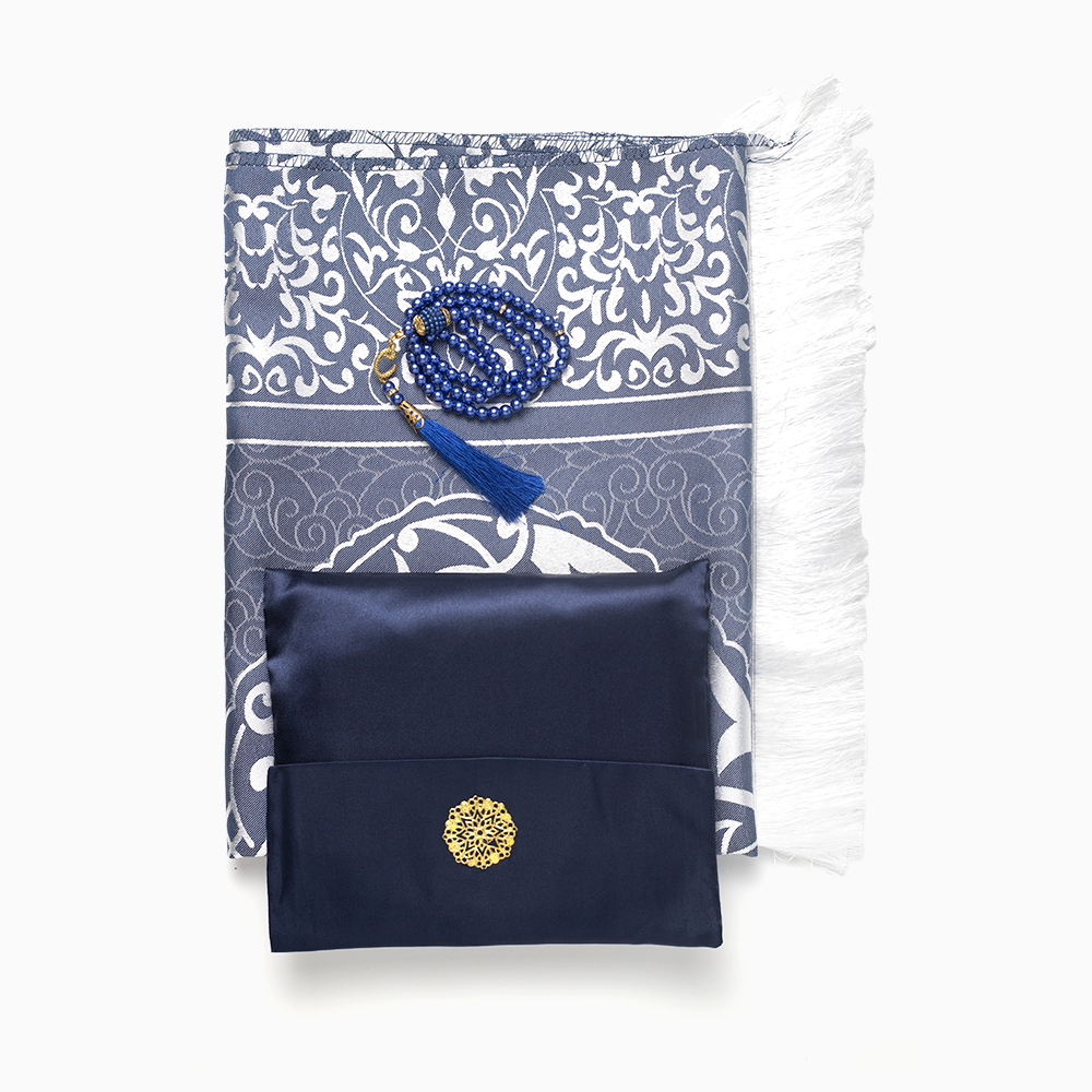 Ebadat Gift Prayer Mats with Matching Prayer Beads - Beautifully Designed for a Meaningful Gift
