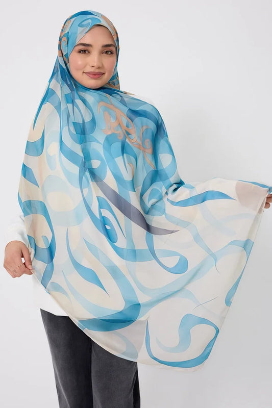 Printed Chiffon Hijab - Shape of Thoughts