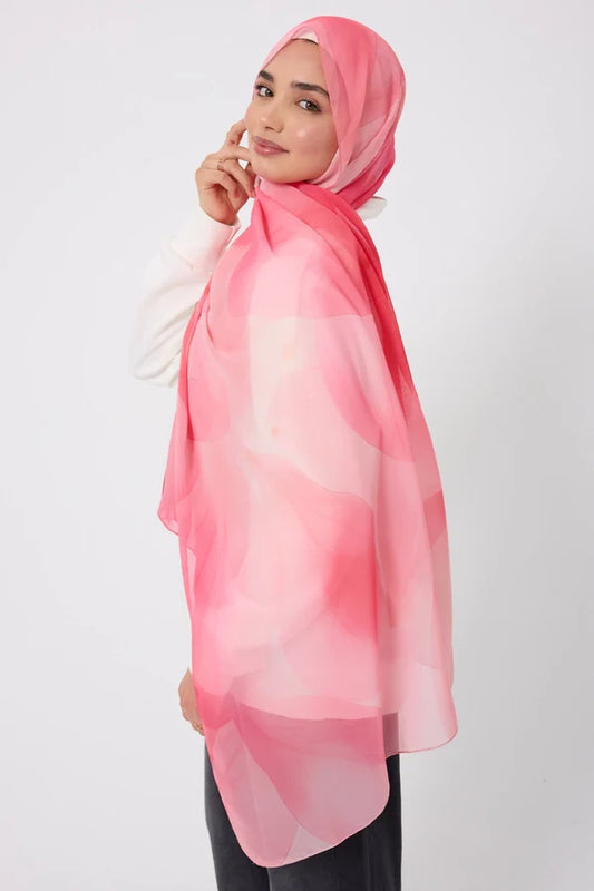 Printed Chiffon Hijab - Serene Touch