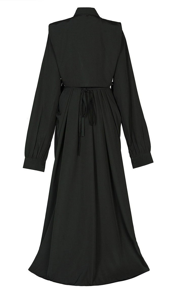 Women's Black Kashibo Abaya With Short Jacket